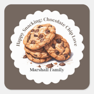 Homemade Happiness: Choco-Chip Treats Square Sticker