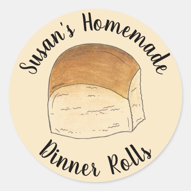 Homemade Hawaiian Dinner Bread Rolls Baked By Classic Round Sticker (Front)