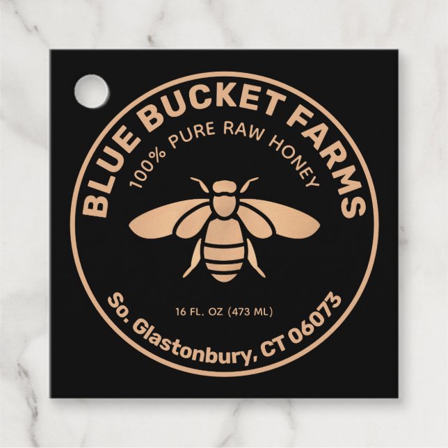 Homemade Honey Bee  Favour Tags (Front)