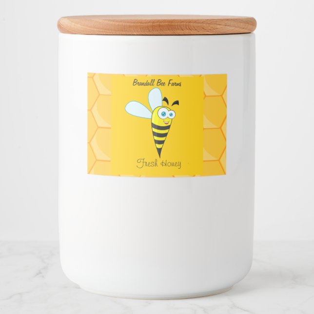 Homemade Honey Jar Labels - Custom Honey Label (Front)