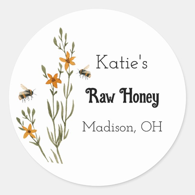 Homemade Honey Product Sticker (Front)