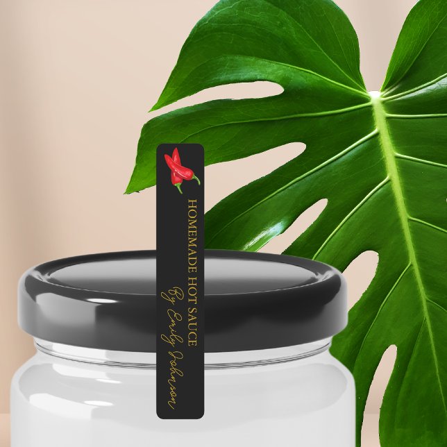 Homemade Hot Chilli Sauce Thin Label (Creator Uploaded)