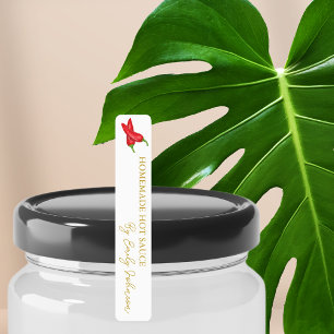 Homemade Hot Chilli Sauce Thin Label