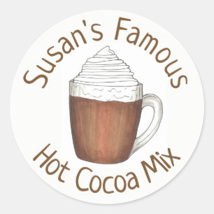 Homemade Hot Chocolate Cocoa Mix Personalised Classic Round Sticker