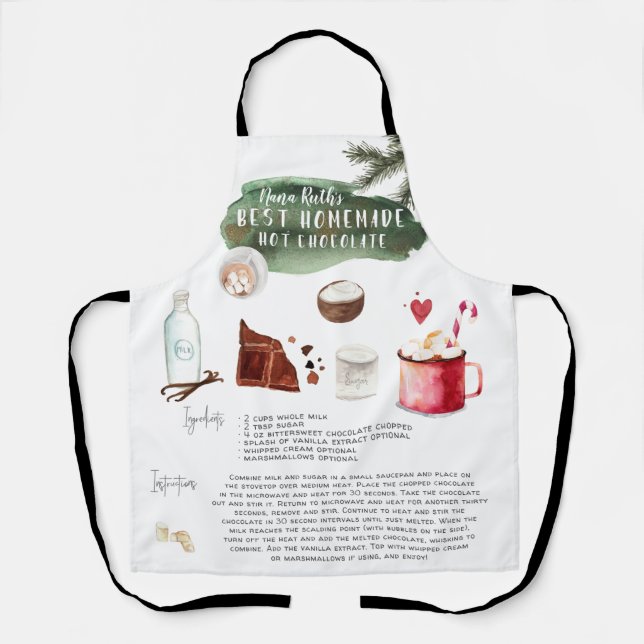 Homemade Hot Chocolate | Recipe Heirloom Apron (Front)