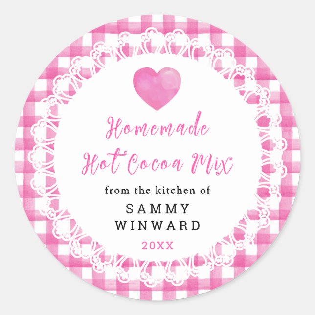 Homemade Hot Cocoa Mix Label (Front)