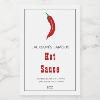 Homemade Hot Sauce | Chilli Sauce Label