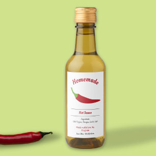 Homemade Hot Sauce Label Sticker - Chilli Pepper