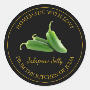 Homemade Jalapeno Jelly Label   Black