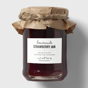 Homemade Jam / Food Canning Jar Gift Label Sticker