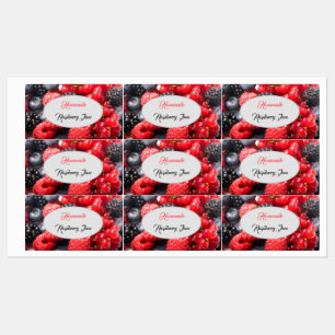 Homemade jam fresh fruit photo with text