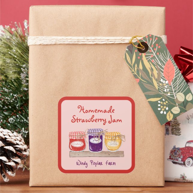 Homemade Jam & Jelly Product Label (Holiday)