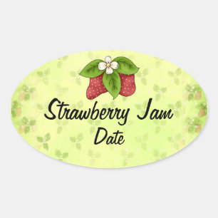 Homemade Jam Lables Oval Sticker