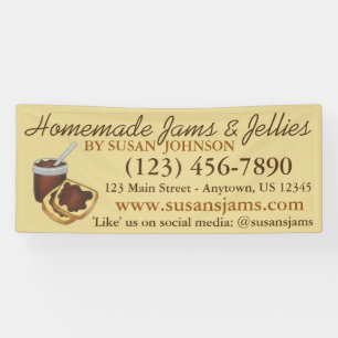 Homemade Jams Jellies Apple Butter Canned Goods Banner