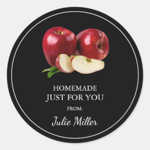 Homemade just for you apple label