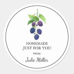 Homemade just for you blackberry label
