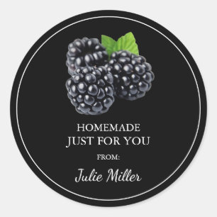 Homemade just for you blackberry label
