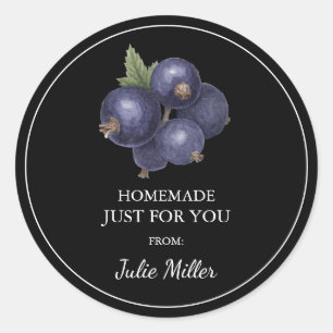 Homemade just for you blackcurrant label