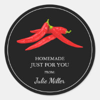 Homemade just for you chilli label