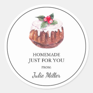 Homemade just for you christmas cake label