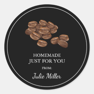 Homemade just for you coffee label