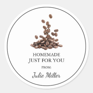 Homemade just for you coffee label