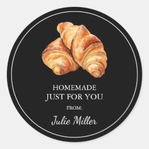 Homemade just for you croissant label