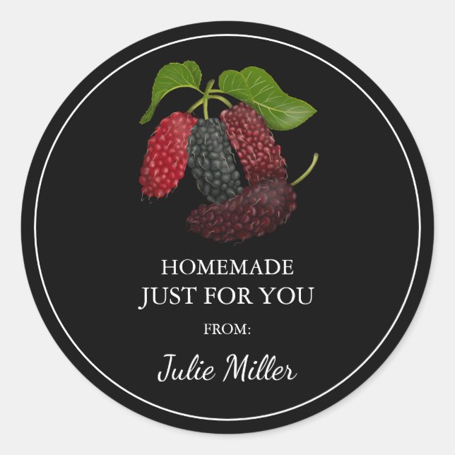 Homemade just for you mulberry label (Front)