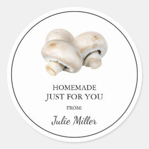 Homemade just for you mushroom label