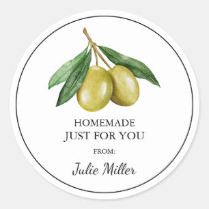 Homemade just for you olive label