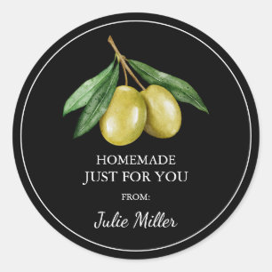 Homemade just for you olive label