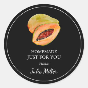 Homemade just for you papaya label