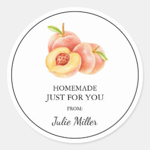 Homemade just for you peach label