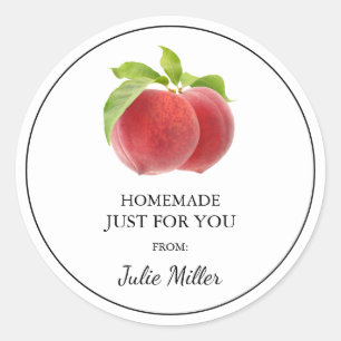 Homemade just for you peach label