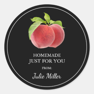 Homemade just for you peach label