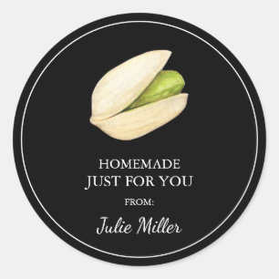 Homemade just for you pistachio label