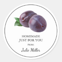 Homemade just for you plum label