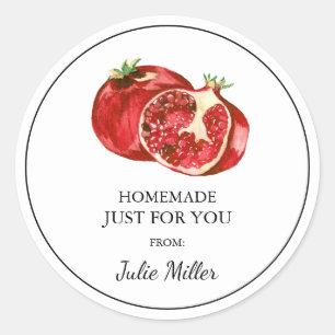 Homemade just for you pomegranate label