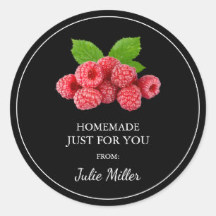 Homemade just for you raspberry label