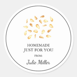 Homemade just for you sesame seed label