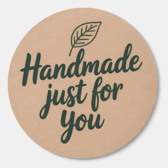Homemade Just for You Sticker - Eco Friendly (Front)