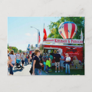 Homemade Kielbasy And Pierogies Postcard