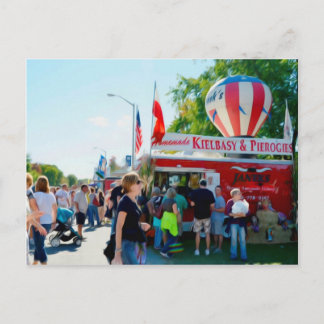 Homemade Kielbasy And Pierogies Postcard