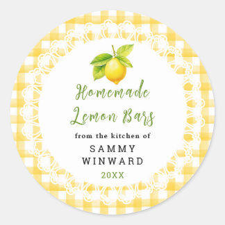 Homemade Lemon Bars Label