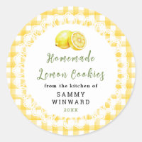 Homemade Lemon Cookie Label