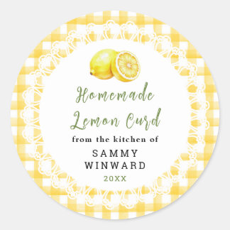 Homemade Lemon Curd Jar Label