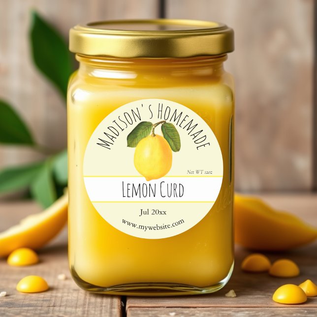 Homemade Lemon Curd Labels (Creator Uploaded)
