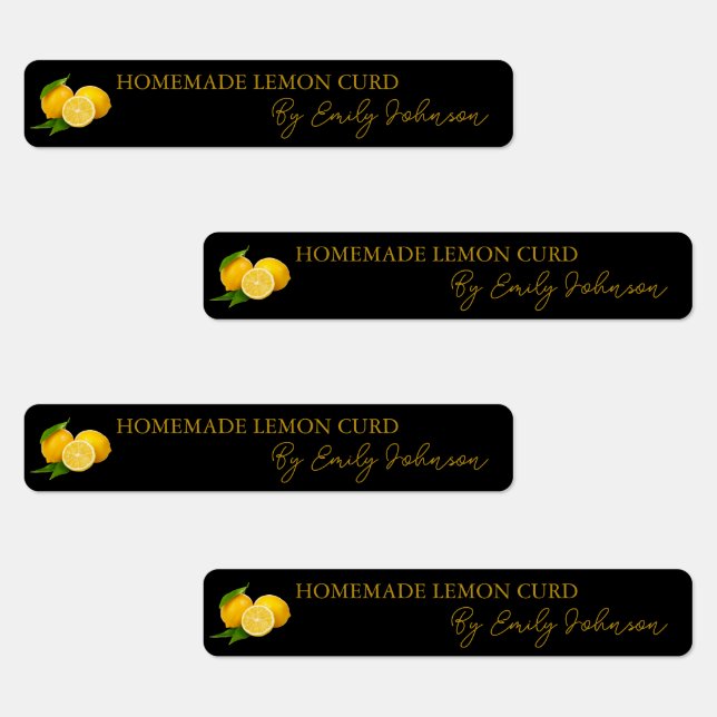 Homemade Lemon Curd Thin Label (Group)
