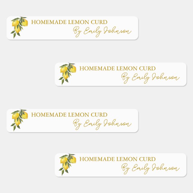 Homemade Lemon Curd Thin Label (Group)