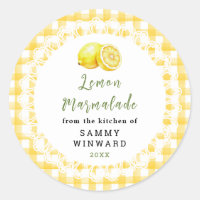 Homemade Lemon Marmalade Jar Label